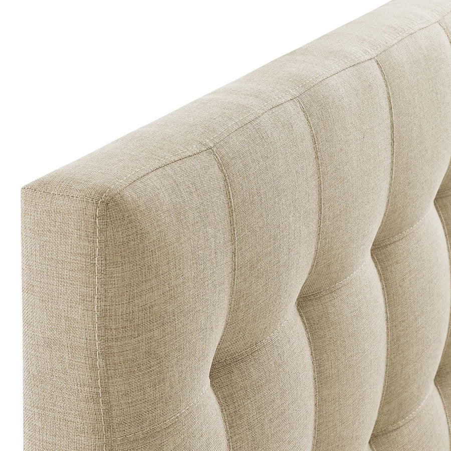 Cleo Upholstered Fabric Twin Headboard in Beige