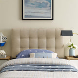 Cleo Upholstered Fabric Twin Headboard in Beige