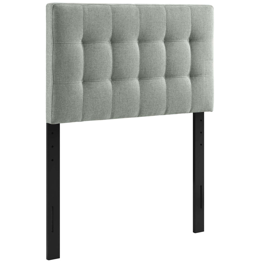 Cleo Upholstered Fabric Twin Headboard in Gray