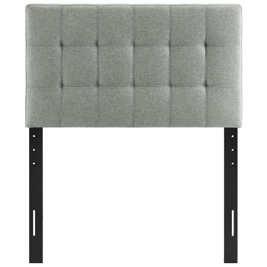 Cleo Upholstered Fabric Twin Headboard in Gray