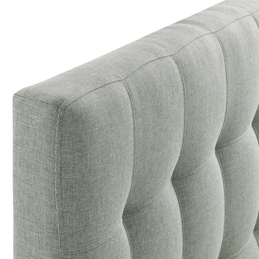 Cleo Upholstered Fabric Twin Headboard in Gray