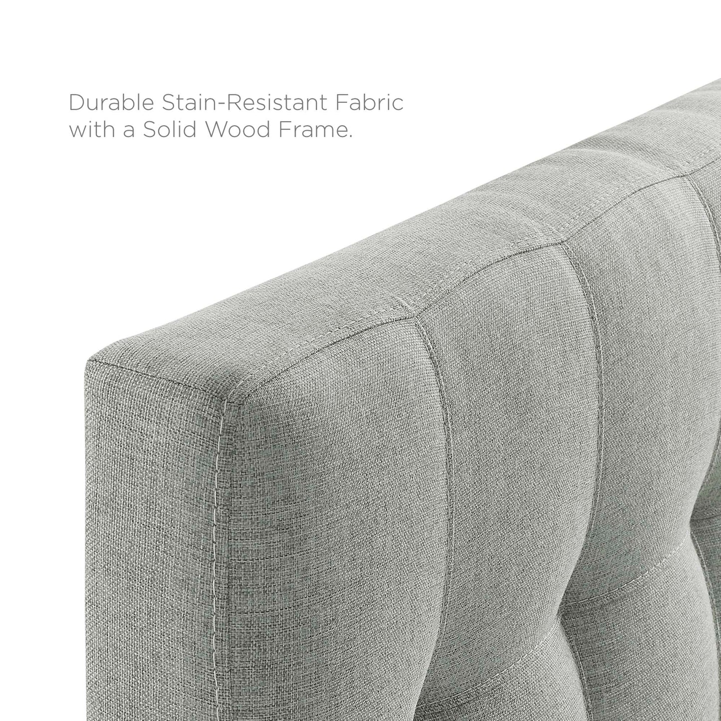 Lily Upholstered Fabric Twin Headboard by Furniture For America