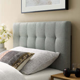 Cleo Upholstered Fabric Twin Headboard in Gray