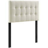 Cleo Upholstered Fabric Twin Headboard in Ivory