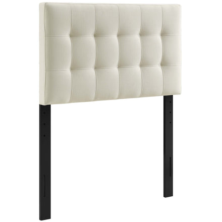 Lily Upholstered Fabric Twin Headboard in Ivory