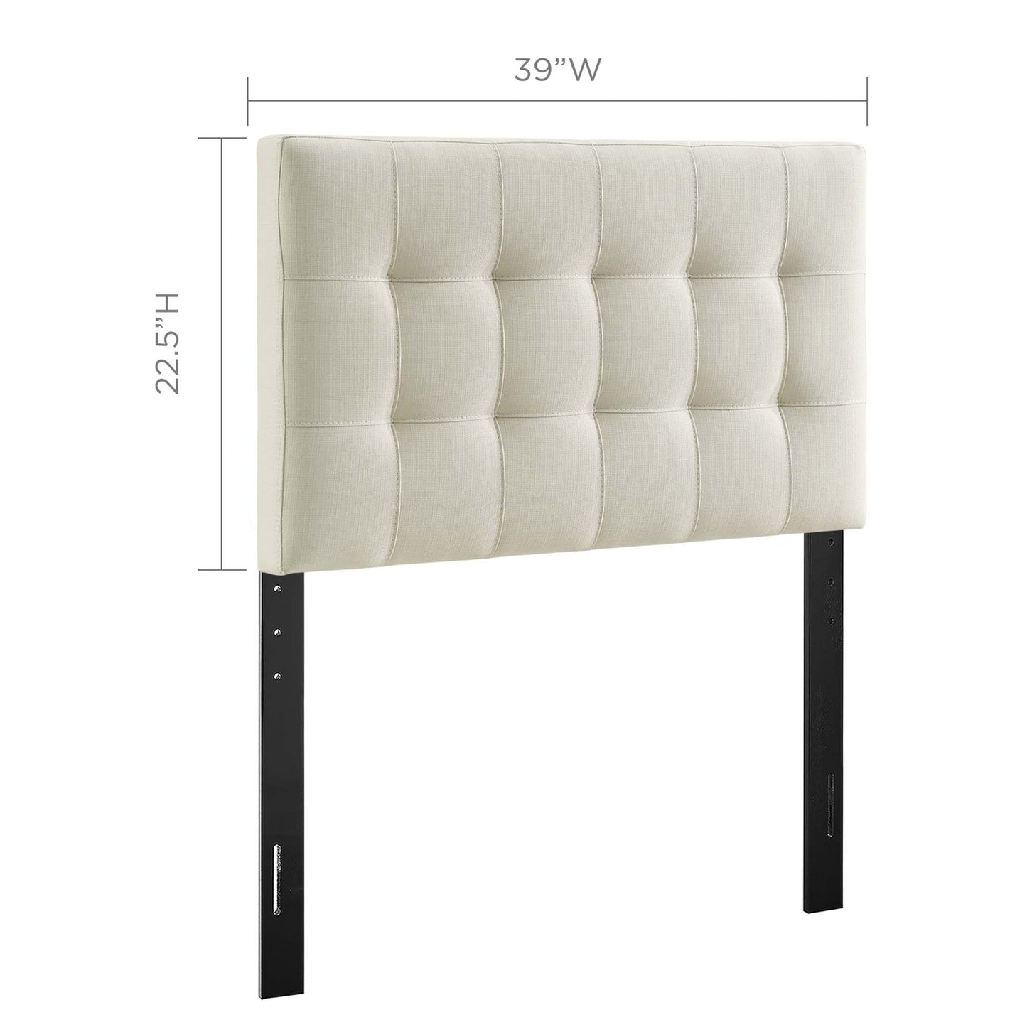 Lily Upholstered Fabric Twin Headboard by Furniture For America