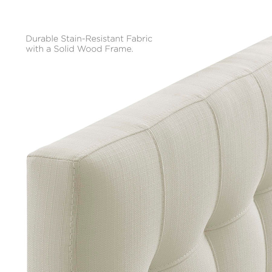 Cleo Upholstered Fabric Twin Headboard in Ivory
