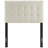 Cleo Upholstered Fabric Twin Headboard in Ivory