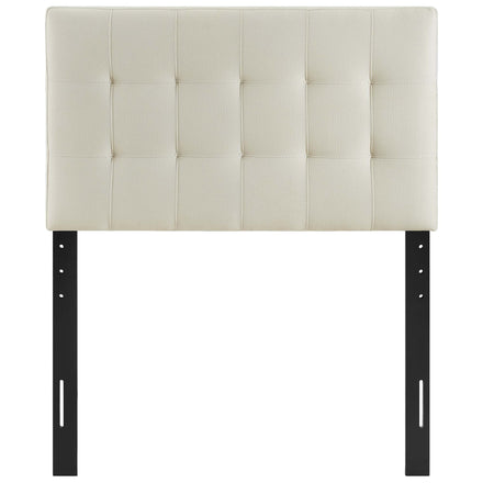 Lily Upholstered Fabric Twin Headboard in Ivory