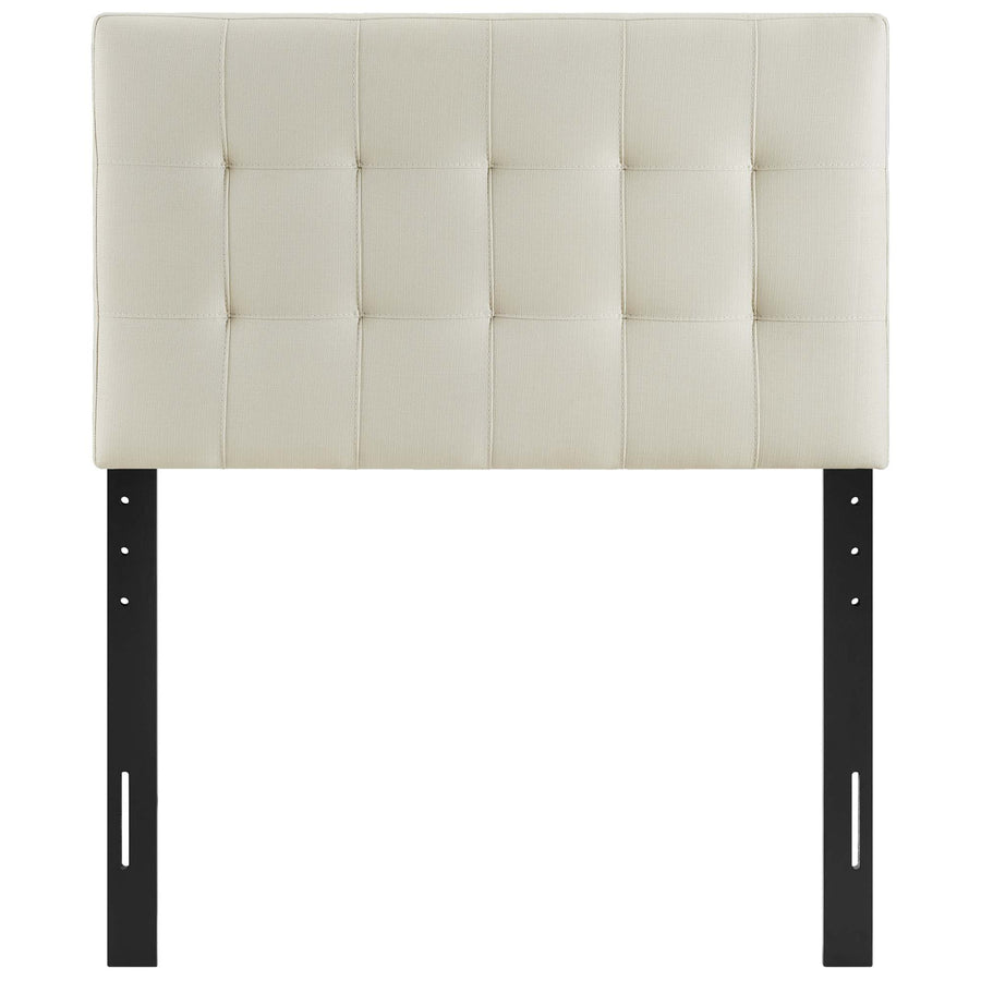 Cleo Upholstered Fabric Twin Headboard in Ivory
