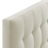 Cleo Upholstered Fabric Twin Headboard in Ivory