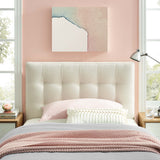 Cleo Upholstered Fabric Twin Headboard in Ivory