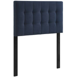 Cleo Upholstered Fabric Twin Headboard in Navy