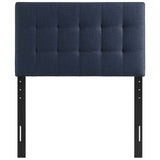 Cleo Upholstered Fabric Twin Headboard in Navy