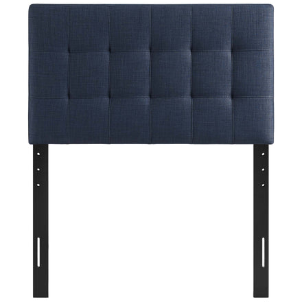 Lily Upholstered Fabric Twin Headboard in Navy