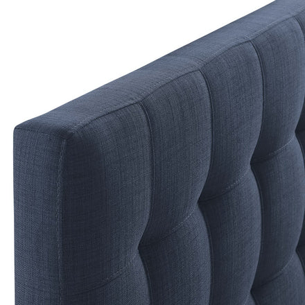 Lily Upholstered Fabric Twin Headboard in Navy