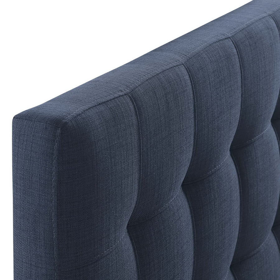 Cleo Upholstered Fabric Twin Headboard in Navy