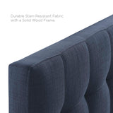 Cleo Upholstered Fabric Twin Headboard in Navy