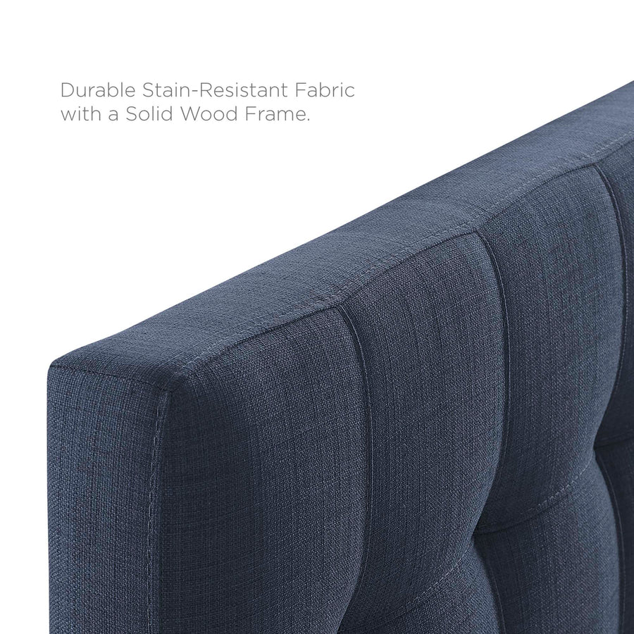 Cleo Upholstered Fabric Twin Headboard in Navy