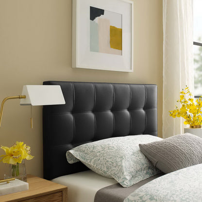 Lily Upholstered Vinyl Twin Headboard by Furniture For America