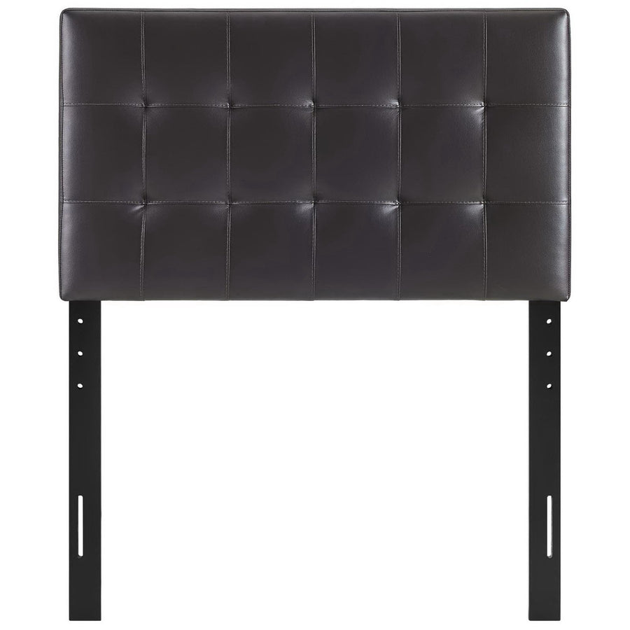 Cleo Upholstered Vinyl Twin Headboard in Brown
