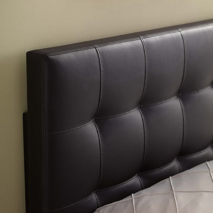 Lily Upholstered Vinyl Twin Headboard by Furniture For America