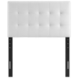 Cleo Upholstered Vinyl Twin Headboard in White