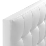 Cleo Upholstered Vinyl Twin Headboard in White