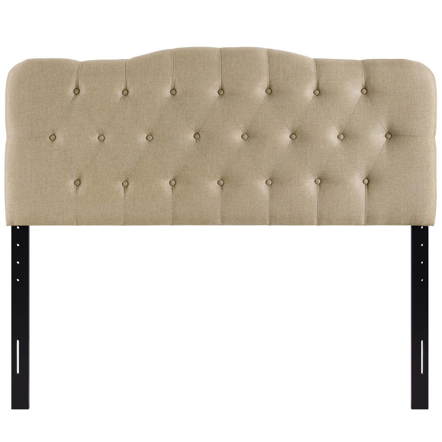 Sage Upholstered Fabric Queen Headboard in Beige