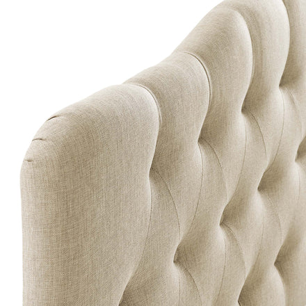 Annabel Upholstered Fabric Queen Headboard in Beige