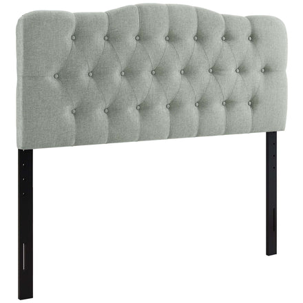 Annabel Upholstered Fabric Queen Headboard in Gray