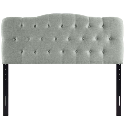 Annabel Upholstered Fabric Queen Headboard in Gray