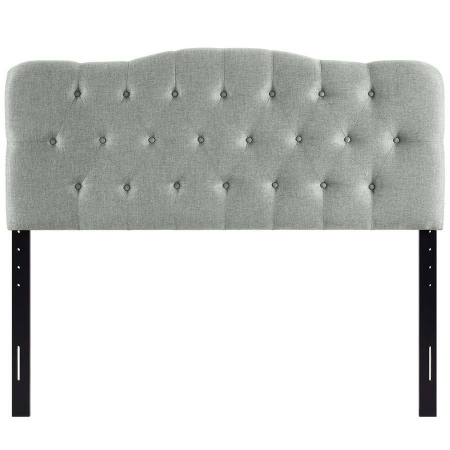 Sage Upholstered Fabric Queen Headboard in Gray