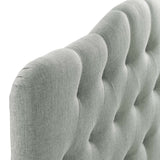 Sage Upholstered Fabric Queen Headboard in Gray