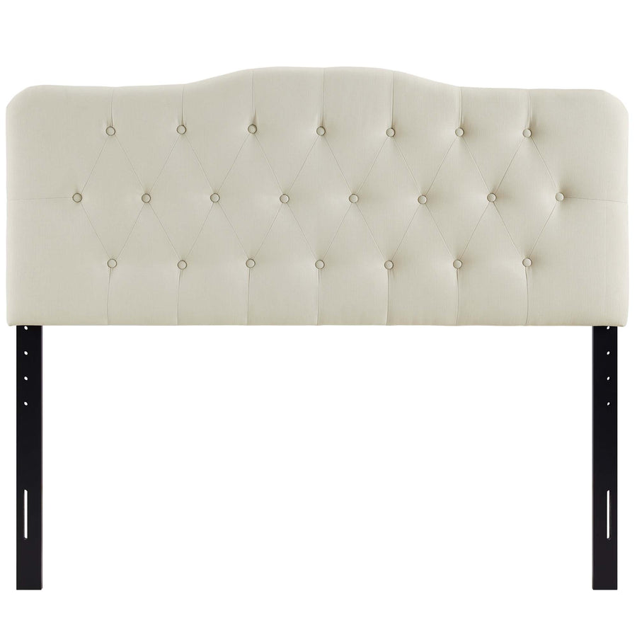 Sage Upholstered Fabric Queen Headboard in Ivory