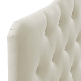 Sage Upholstered Fabric Queen Headboard in Ivory