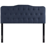 Sage Upholstered Fabric Queen Headboard in Navy