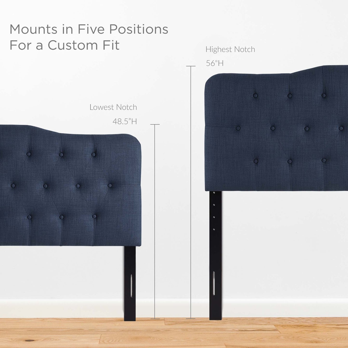 Annabel Upholstered Fabric Queen Headboard by Furniture For America