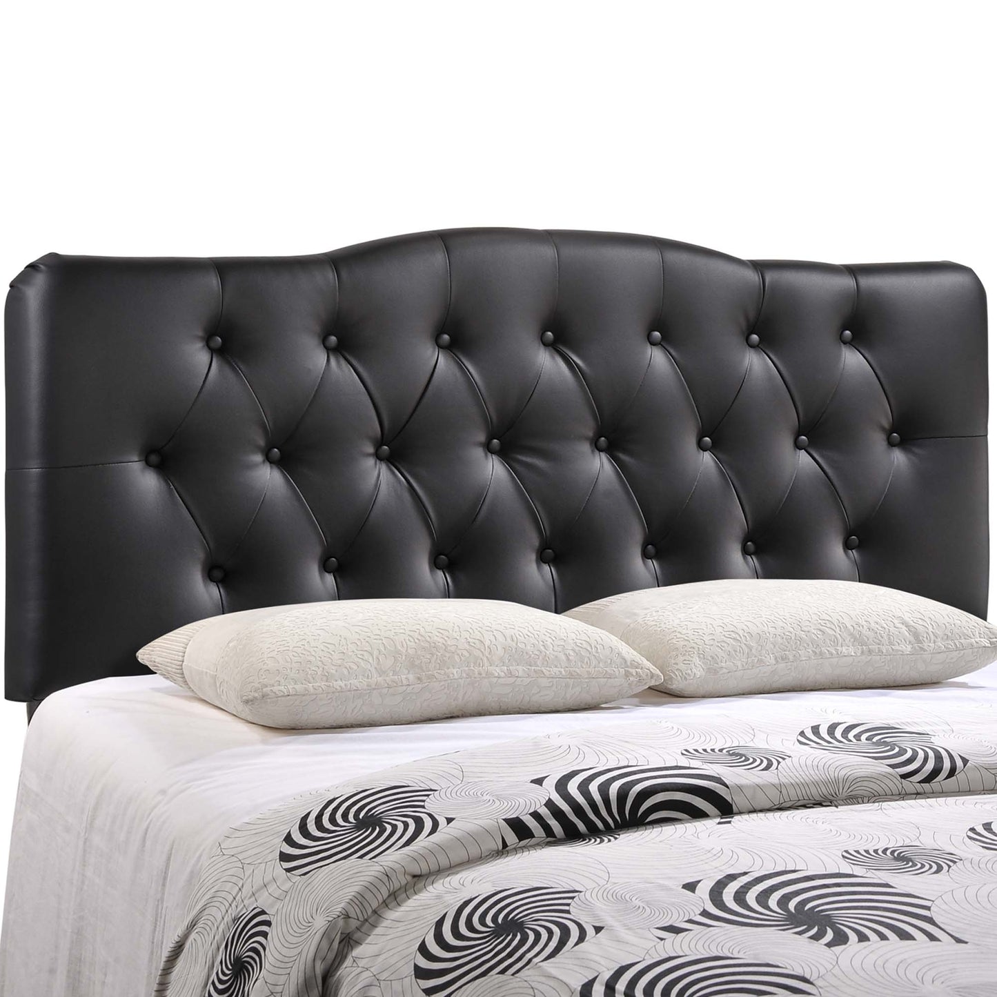 Annabel Upholstered Vinyl Queen Headboard by Furniture For America