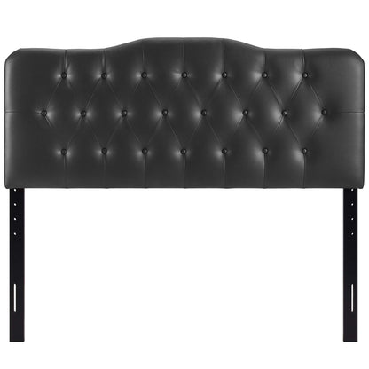 Annabel Upholstered Vinyl Queen Headboard by Furniture For America