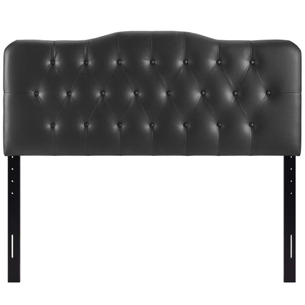 Annabel Upholstered Vinyl Queen Headboard in Black