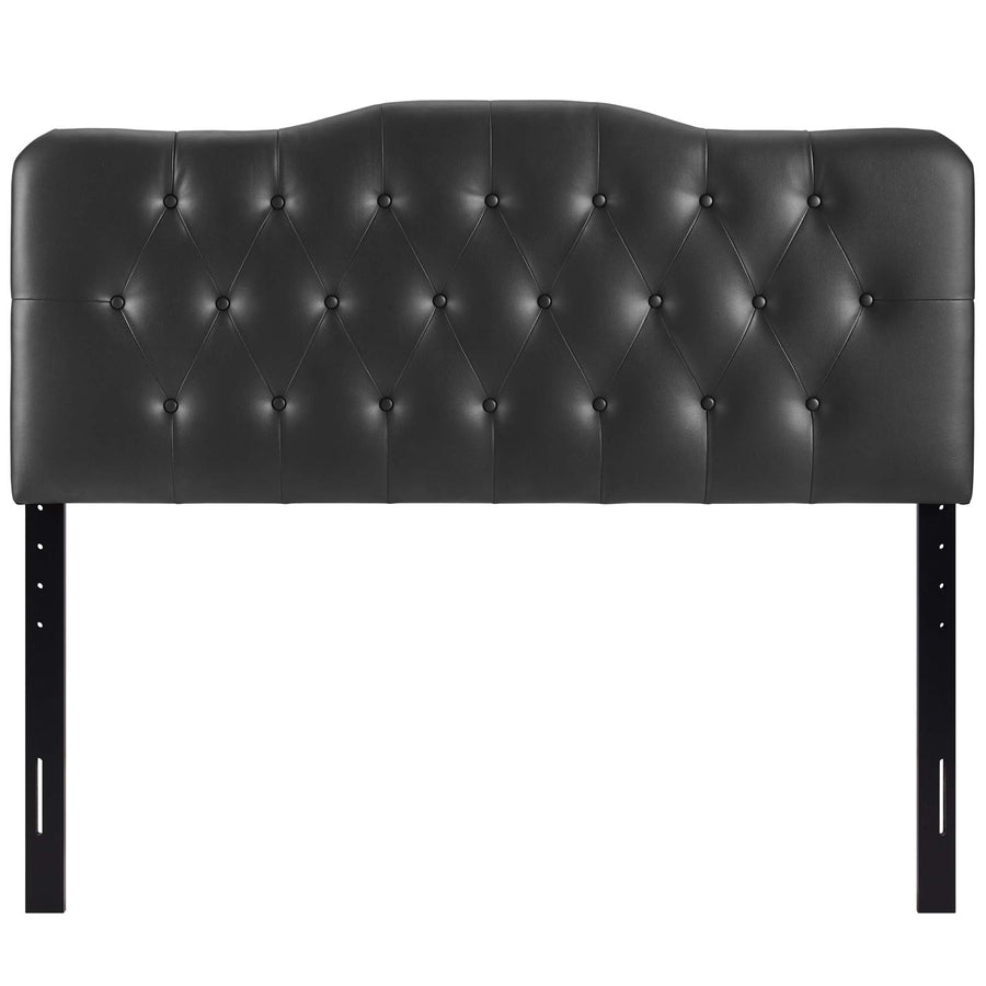 Sage Upholstered Vinyl Queen Headboard in Black