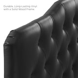 Sage Upholstered Vinyl Queen Headboard in Black