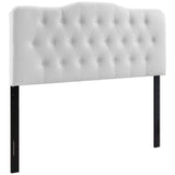 Sage Upholstered Vinyl Queen Headboard in White