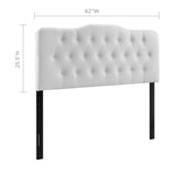 Sage Upholstered Vinyl Queen Headboard in White