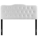 Sage Upholstered Vinyl Queen Headboard in White
