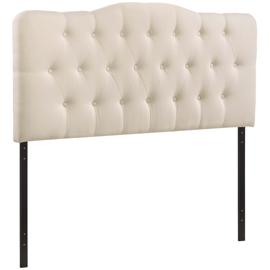 Sage Upholstered Fabric Full Headboard in Ivory