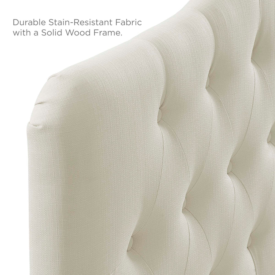 Sage Upholstered Fabric Full Headboard in Ivory