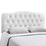 Sage Upholstered Vinyl Full Headboard in White