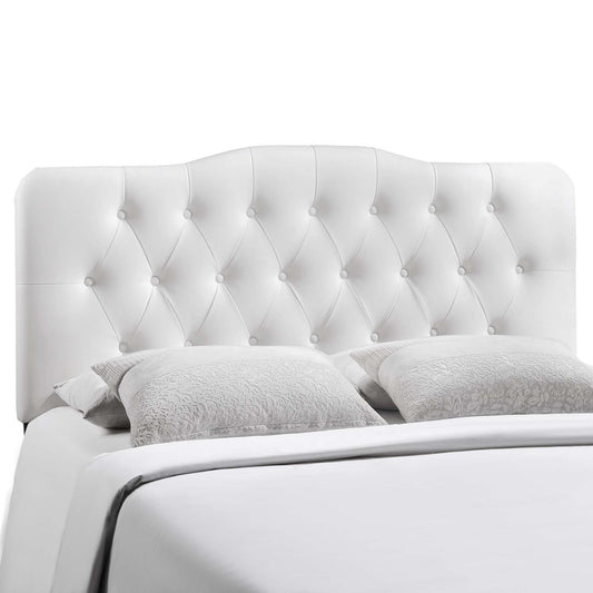 Annabel Upholstered Vinyl Full Headboard by Furniture For America
